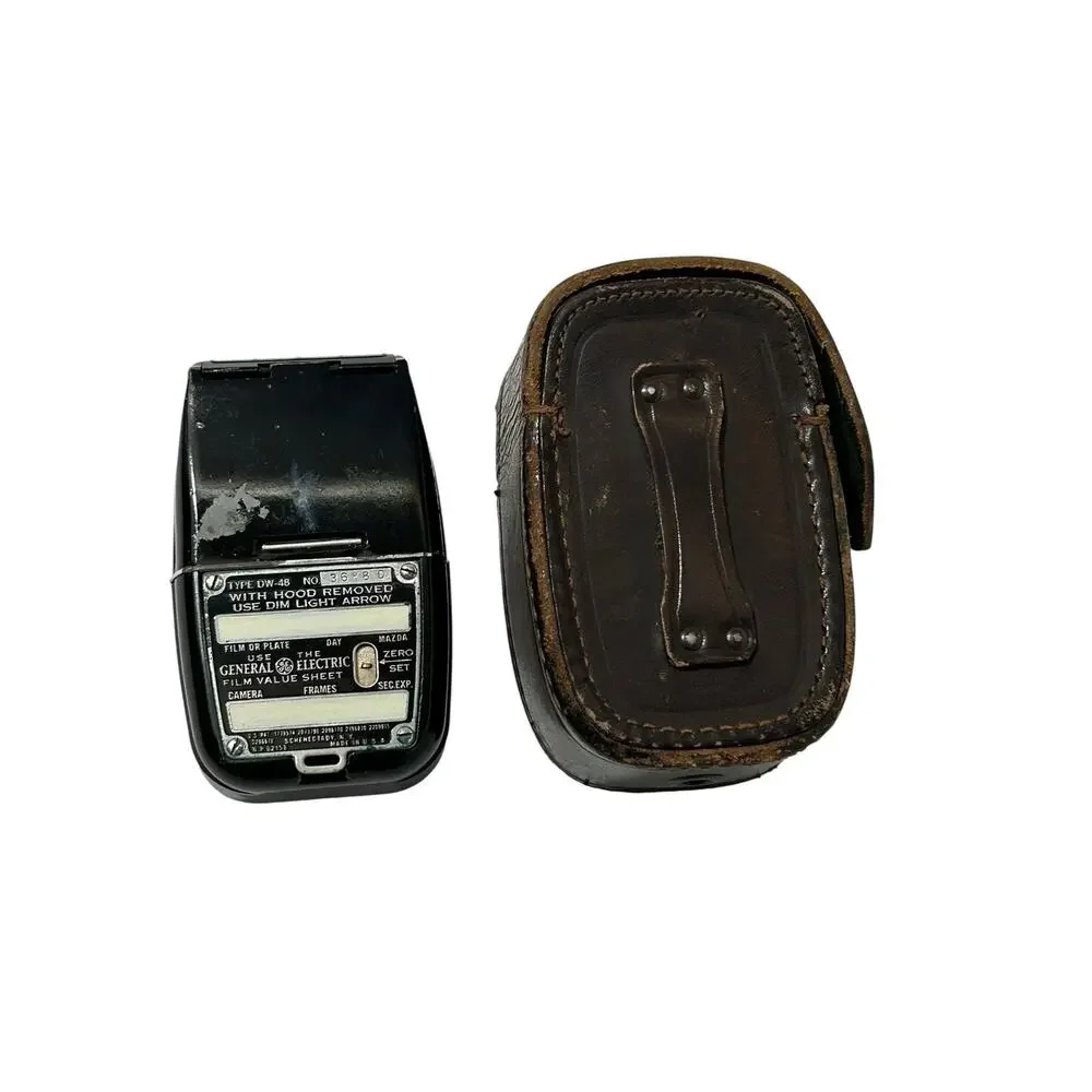 Vintage General Electric DW-48 Exposure Meter Light Meter w/ Original Case USA